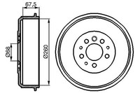 2X Bosch Bremstrommel 0 986 477 046 FüR VW