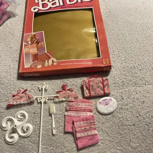 Vtg 1984 Mattel Barbie Doll Bath Fun Playset #456
