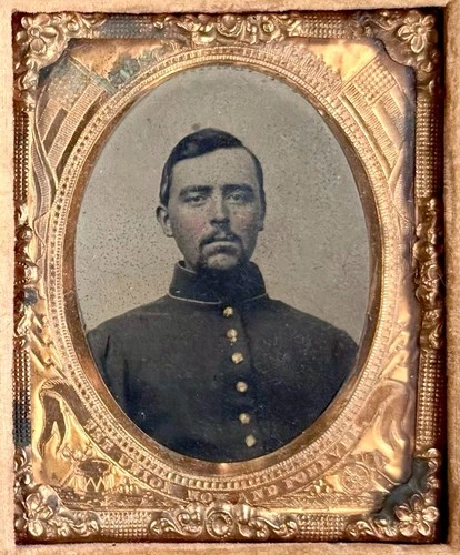 ID'd NEW HAMPSHIRE 9th INFANTRY SOLDIER Civil War Tintype Photo