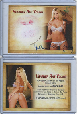 Heather Rae Young Signed & Kissed Trading Card #5 Model Collector's Expo