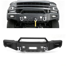 Front Bumper Assembly W Bull Bar Led Light For Chevy Silverado 1500 19 20 21