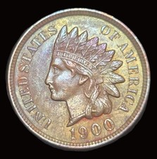 1900 Indian Head Cent - Nicely Toned, Great Color - FREE SHIPPING