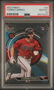 2023 TOPPS FINEST #24 CORBIN CARROLL ROOKIE RC PSA 10