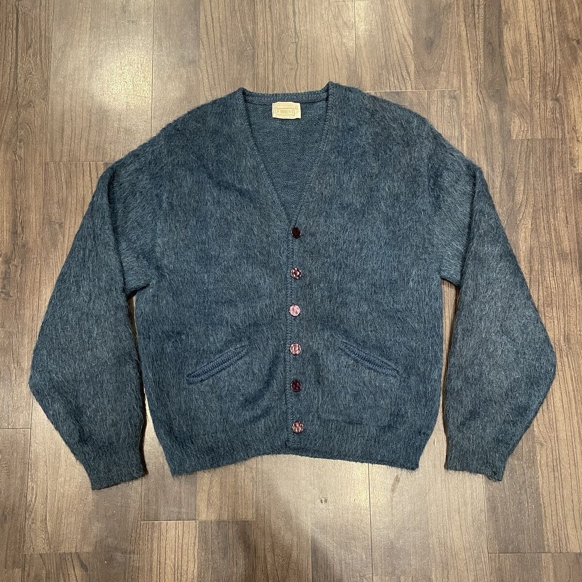 Vintage 60s 70s BRENT Shaggy Mohair Cardigan Sweater Navy L Kurt Cobain Grunge | eBay Vintage 60s 70s BRENT Shaggy Mohair Cardigan Sweater Navy L Kurt Cobain Grunge | eBay
