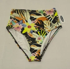 Old Navy Women's Floral Swimwear Elastic Bikini Bottoms JB9 Multicolor Small NWT