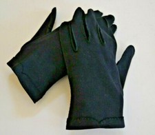 Vintage Women's Crescendoe Leather Tailored Black Gloves Sz 7 1/2" Wrist High