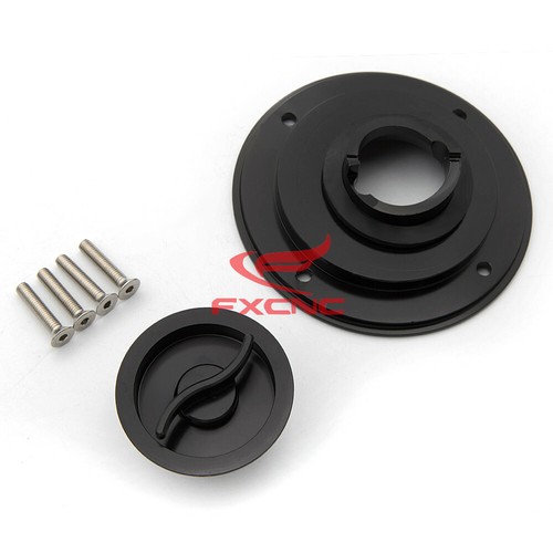 Black CNC Aluminum Fuel Cap Cover For Suzuki GSXR1000 & Hayabusa