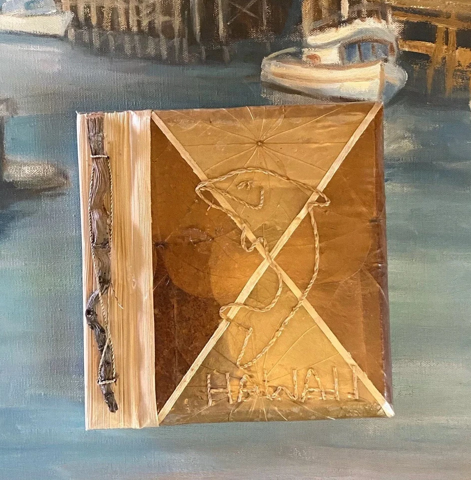 Álbum de fotos hawaiano hecho a mano contiene 20 fotos 4x6 hojas ramita delfín sellado Foto 4 de 4