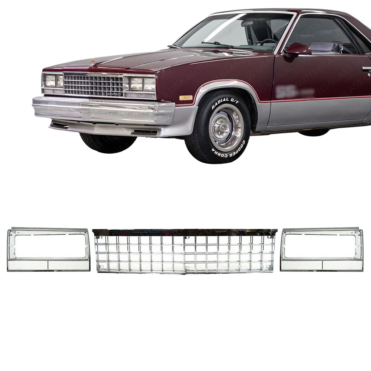 エルカミーノ　マリブ　純正グリル　当時モノ 当時物デッドストックシボレーセンターキャップ80\u0027S 70\u0027Sエルカミーノ