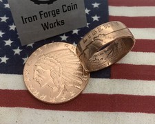 1/2 Oz Copper Incuse Indian Coin Ring. Half Ounce
