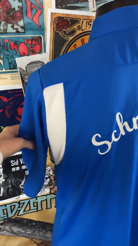 Vtg 70s Hilton Chainstitch Schmick Ins Team Bowling Polo Shirt Mens Large - Video 1 of 1
