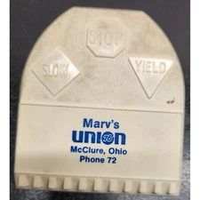 Marv's Union 76 McClure, Ohio Vintage Auto Ice Scraper