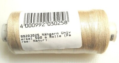 10 Stück Nähgarn Universal 500 m Rolle in Farbe Natur Art. Nr.: 99203025 OVP