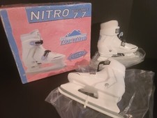 NIB Kids NITRO adjustable 7.7 Lake Placid ice skates in White Size 2 - 4 Unisex
