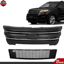 For Ford Explorer 2011-2015 Front Upperlower Grille Grille Assembly Matte Black