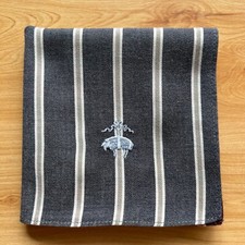 HANDKERCHIEF MEN'S POCKET SQUARE VINTAGE STRIPED LINE PLAIN COTTON 19" A-0890