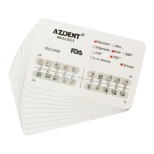 100Kits Dental Orthodontic Brackets Braces Mini Standard MBT Roth 022 018 Hook 3