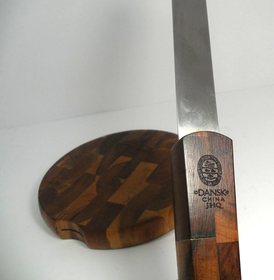 Cortador de queso vintage de madera de teca Dansk International con hoja de acero inoxidable y Foto 4 de 4
