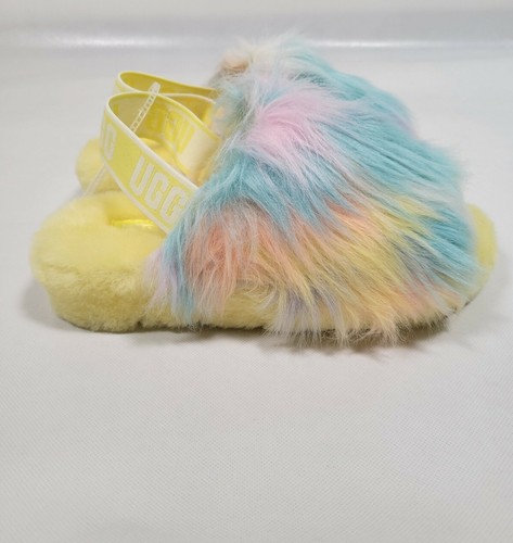 UGG Fluff Yeah Disco Slide Platform Tie 