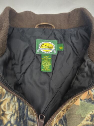 Cabelas Seclusion 3D Camo Zip Thinsulate Bomber Coat Hunting Jacket Mens Large - Picture 4 of 5