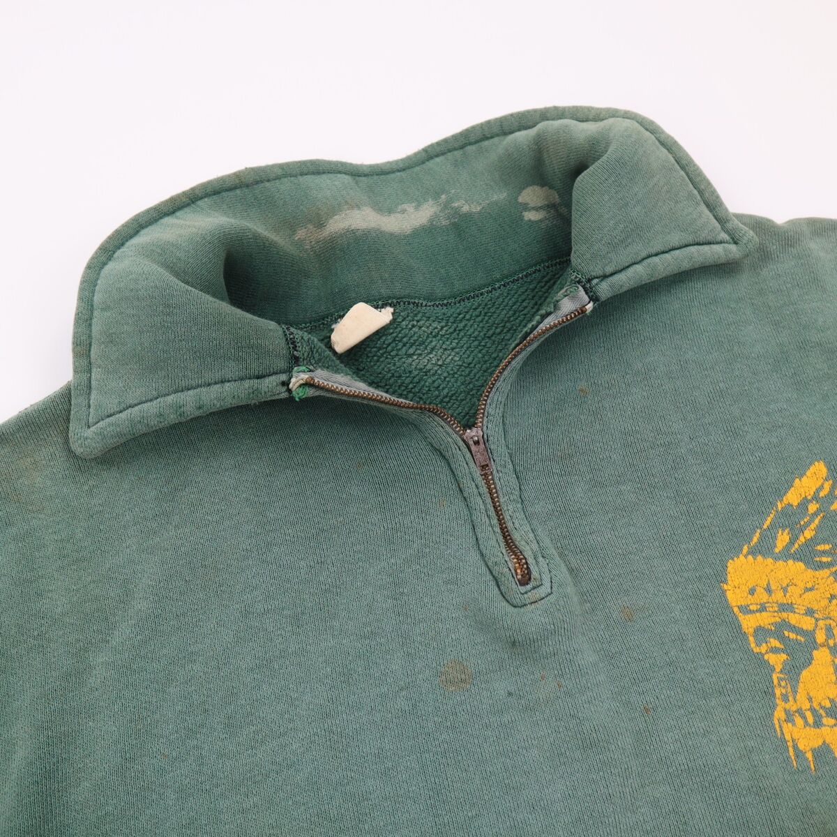 Vintage 50s Russell Southern Collared 1/4 Zip Sweatshirt Sun Vintage 50s Russell Southern Collared 1/4 Zip Sweatshirt Sun