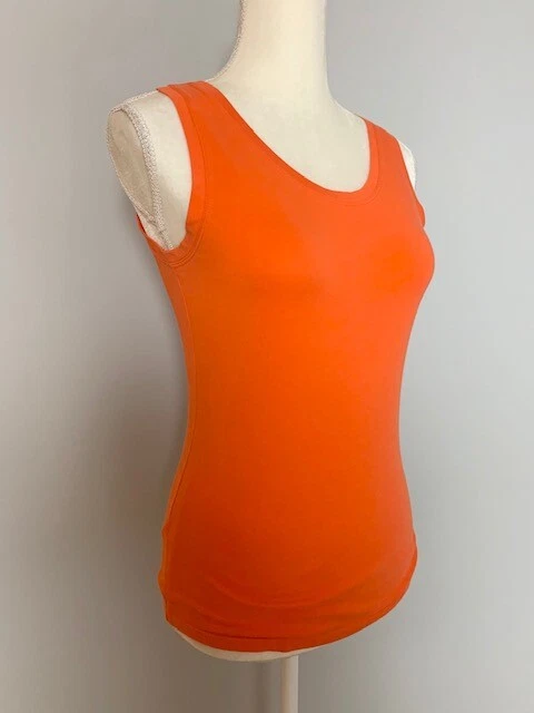 Camiseta sin mangas Lucy Tech Activewear para mujer talla XS naranja cuello redondo sin mangas Foto 2 de 4