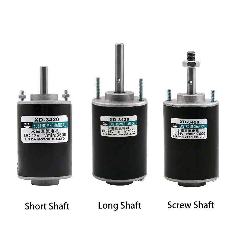 NEW XD-3420 12V/24V 30W Permanent Magnet Motor Variation Shaft 3500RPM 7000RPM