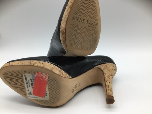 Zapatos de salón Anne Klein New York todo cuero negro plataforma tacón 6M altura 4,5" $159 - Imagen 10 de 10