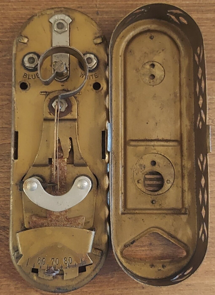 Thermostat vintage Art déco Honeywell, métal doré, régulateur non testé