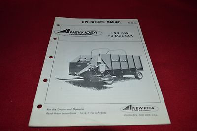 New Idea No. 605 Forage Box Operator's Manual YKPA