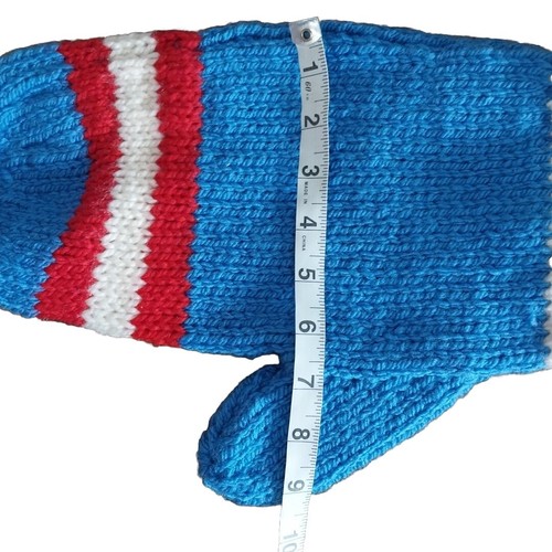 XLChristmas Stocking Mitten Handmade Knit Retro 16" For Boy Dad Husband Vtg - Picture 18 of 20