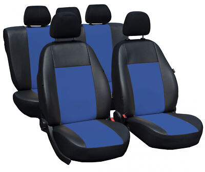 Premium Universal Sitzbezüge Kunstleder Blau für Skoda FAVORIT (781)