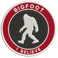 Bigfoot Patch Embroidered Iron-On Applique Sasquatch Myth Legend Folklore Gift