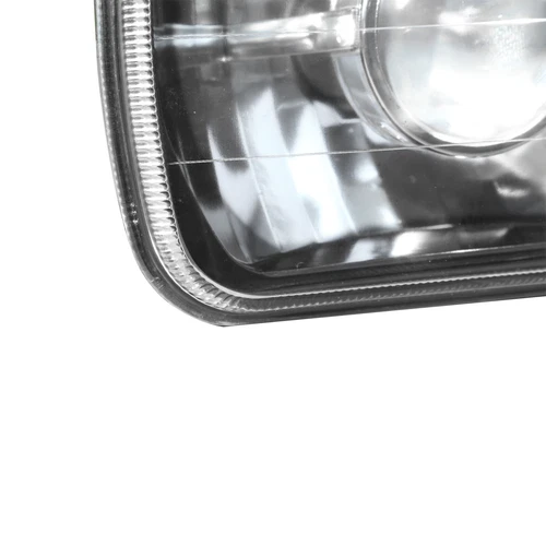 7" 7X6 Inch Square Glass Lens Diamond Cut Projector Headlights Pair H6054 H4 - Bild 8 von 11