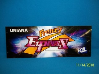 Uniana ICE Games Frenzy Express Marquee Top Sign Hard Plastic