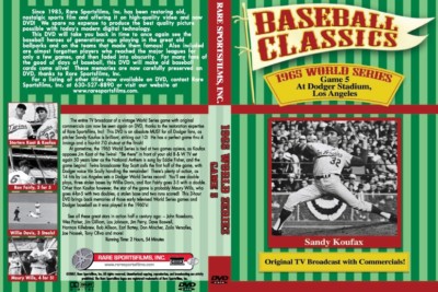 1965 World Series Game 5 at L.A. DVD - Sandy Koufax vs Jim Kaat!
