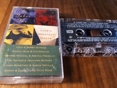 VARIOUS ARTISTS - IT TAKES TWO - LOVE'S GREATEST DUETS CASSETTE TAPE ALBUM 1993
