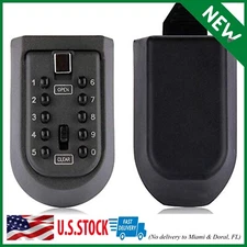 Indoor & Outdoor Key Lock Box Wall Mounted Push Button Combination Key Safe Stor