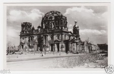 RPPC/Berlin Cathedral (Der Dom) After WWII Allied Bombing and Nazi Defeat