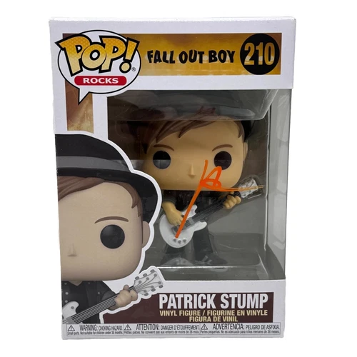 Patrick Stump Fall Out Boy Signed Autograph Funko Pop Rocks #210 Figure COA