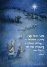 Shepherds Abiding in the Field Box of 16 Religious Christmas Cards