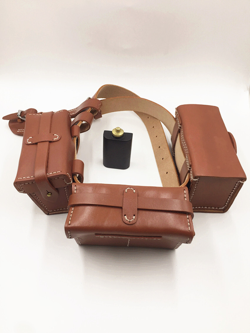 WW2 Arisaka Ammunition Pouches Type 1938 Cartridge Box Belt Set