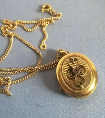 Pendentif Ancien Ouvrant (porte-photo) NAP III - Plaque Or Et Onyx - Quelques Traces D'usure