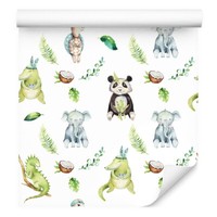 10M Vlies Tapete Kinderzimmer Tiere Natur Pflanzen BläTter Xxl 3486