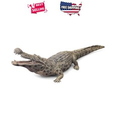 Realistic Alligator Toy 15" Crocodile Figure Movable Jaw Cake Topper Educational