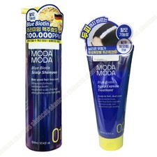 MODAMODA Blue Biotin Scalp Shampoo 300ml Treatment 200ml Silicon-free-Hair Loss