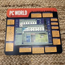 Vintage PC World Windows 98 Mouse Pad 7.5x8.5  Mousepad