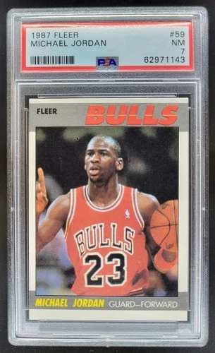 1987-88 Fleer Michael Jordan #59 PSA 7 Chicago Bulls JS4