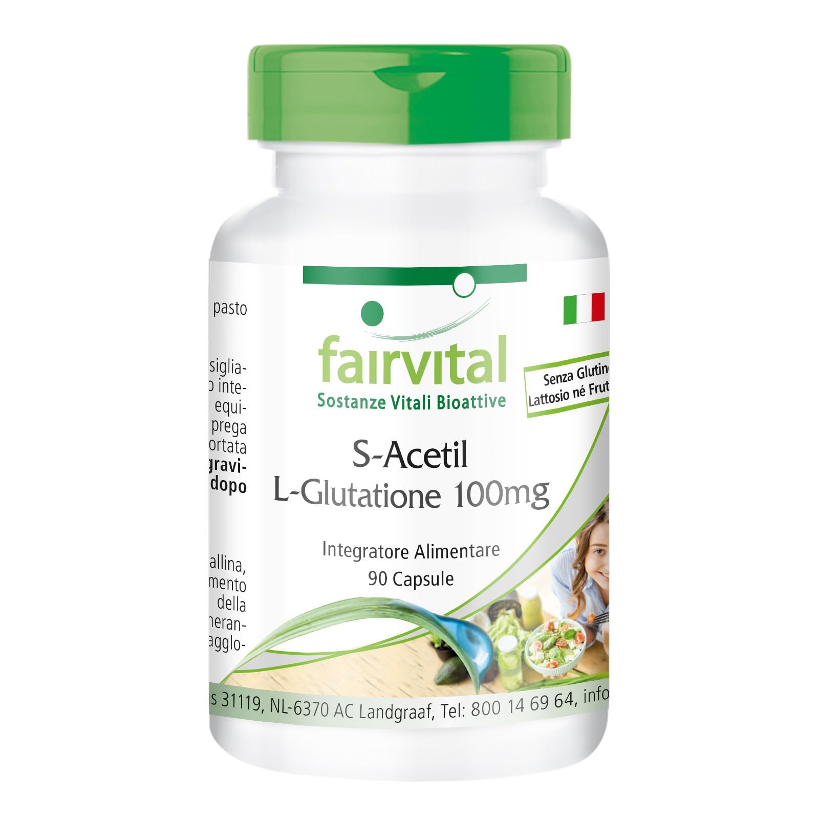 S Acetil L Glutatione Stabile - 90 Capsule Vegan per lo Stress Ossidativo