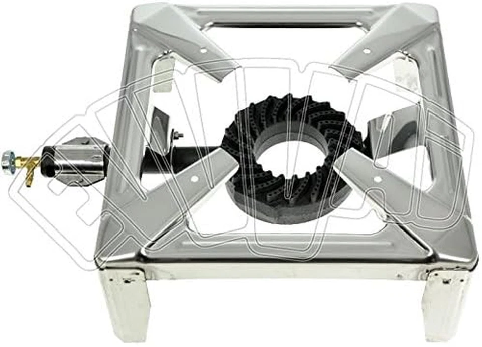 Drago Inox Fornellone, Omologato CE, Argento, Acciaio, Argento, 58X40X19 Cm - Immagine 3 di 4